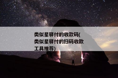 类似星驿付的收款码(类似星驿付的扫码收款工具推荐)
