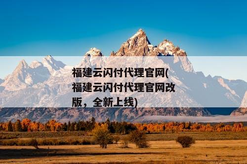 福建云闪付代理官网(福建云闪付代理官网改版，全新上线)