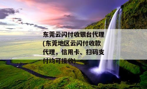 东莞云闪付收银台代理(东莞地区云闪付收款代理，信用卡、扫码支付均可接收)